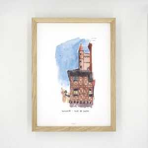 Aquarelle de Toulouse "Tour...