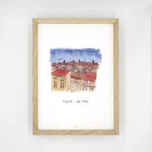 Aquarelle de Toulouse "Les...